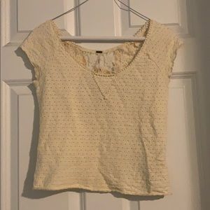 Free People Cream Top